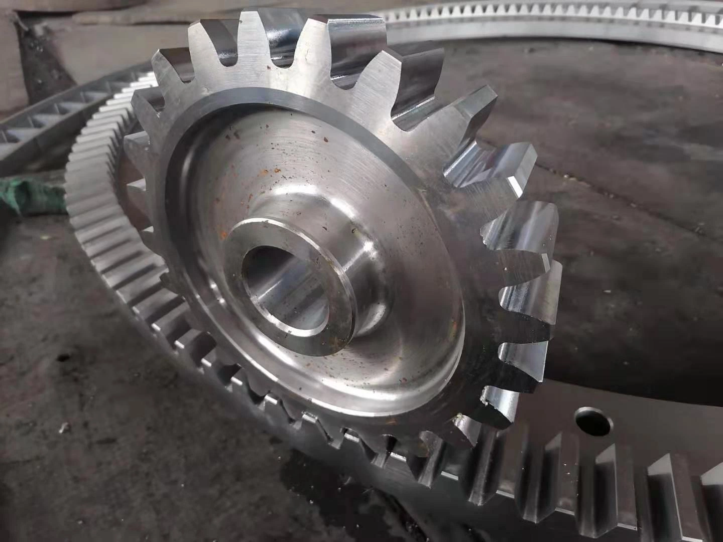 OEM Large Casting Steel Kiln Big Spur Ring Mill Girth Pinion Gear Wheel