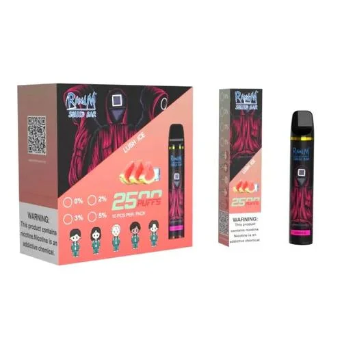 Randm R&amp;M Squid Bar 2500 Puffs 2% 5% VAPE desechable Pluma