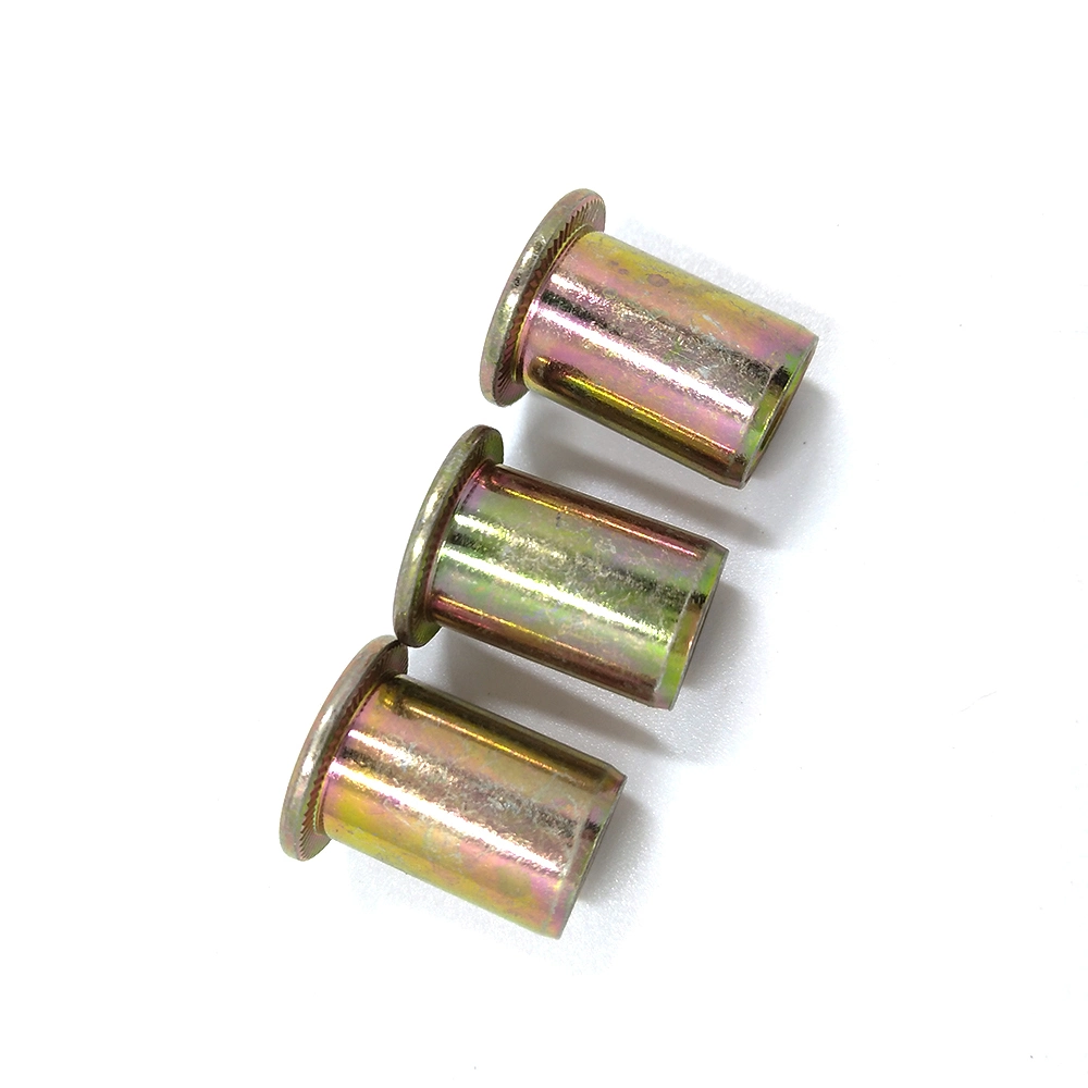 Reduce Head /Thin Head/Small Csk Head Round Body (insert nuts) Yellow Zinc Blind Rivet Nut