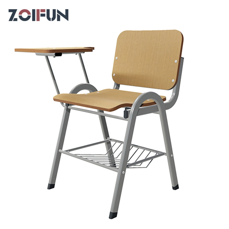 University School Furniture Desk and Chair Set/Wooden Plywood MDF Board Pad Chair