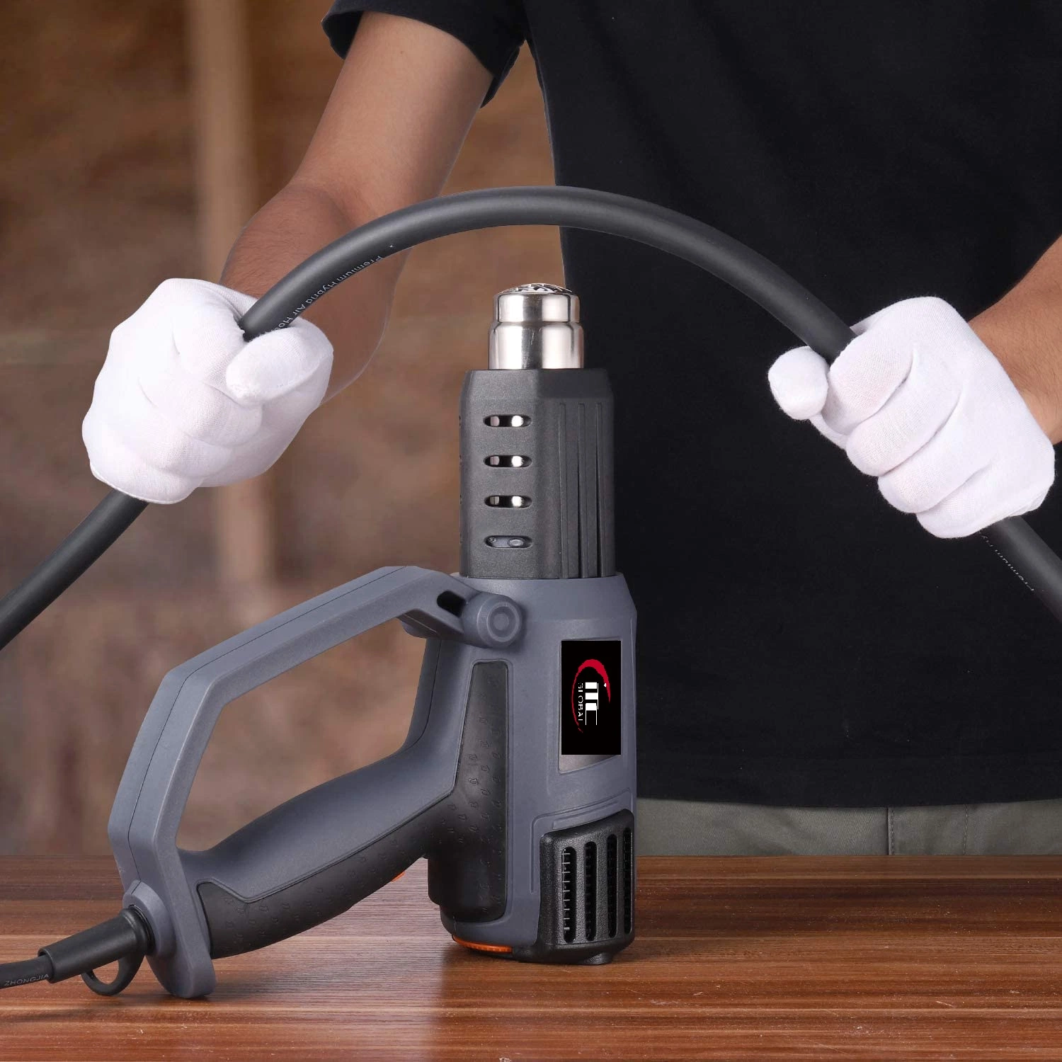 Phhg004 Powerful Electric Heat Air Gun with LCD Digital Display