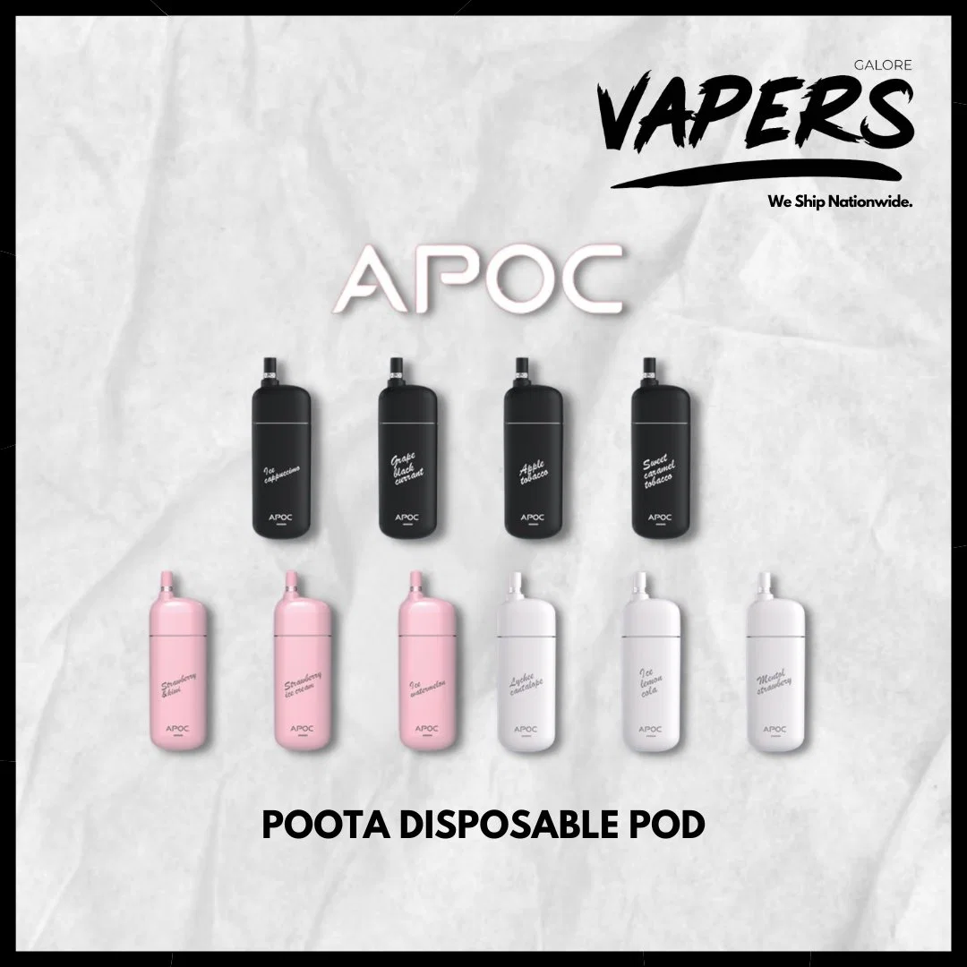 يمكن لبركان زيبود الخاص ذو الملصق الخاص، فيبوكوبي كويت، الذبابة أن تبتكر Jodk vaporizer Vapehome Apoc Poota 5000 Vape Disposable/Chargeable