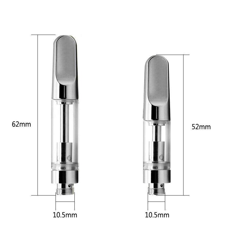 510 Thread Metal Drip Tip 0.3/0.5/0.9/1ml Tank Ceramic Coil Cartomizer D8 Disposable/Chargeable Empty Vape Pen Cartridge