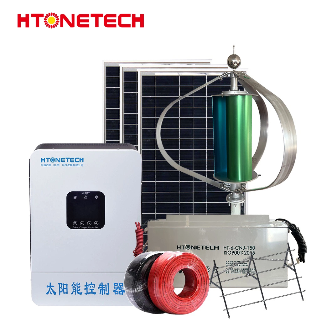 Htonetech Half Cut Mono Solar Panel Wholesale/Supplierrs Plug and Play Wind Power China Wind Solar Energy Storage System with Solar and Wind Generator Systems