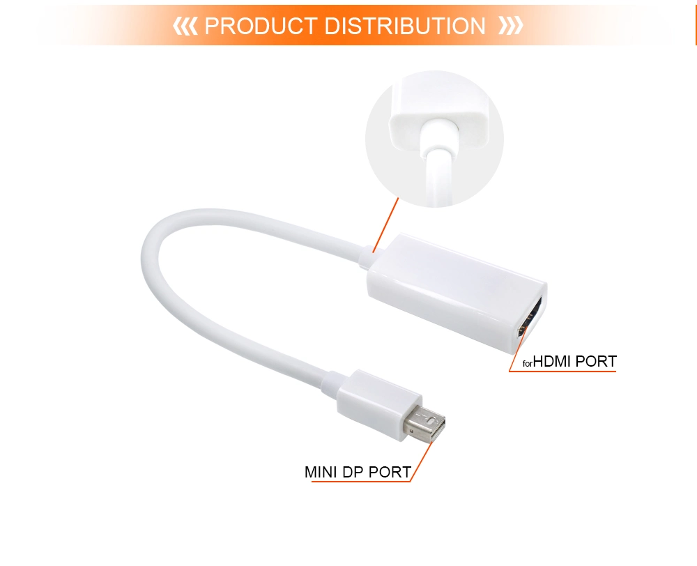 Mini Dp ao cabo adaptador HDMI para o MacBook Pro Air Raio