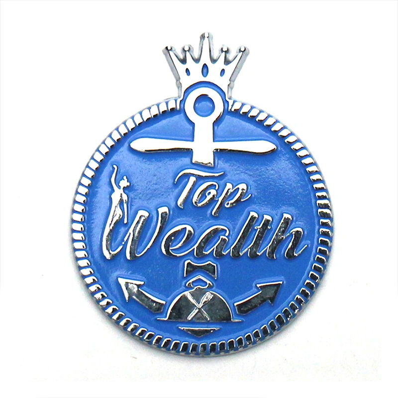 Metal Craft Logo de la marque de la publicité étiquette du produit médaillon Pet Anime Memento Coin autocollant Balise clé Fob emblème de la plaque de voiture