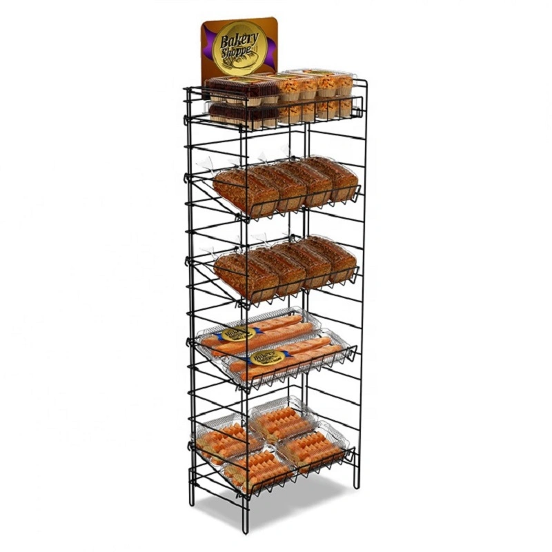 OEM Display Acero estante supermercado Metal Shopping Mall Rack para Venta de comida