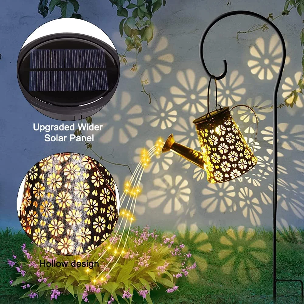 Solar Light Watering Can Outdoor Garden Stake Decoration for Yard Porch Lawn Driveway Patio Backyard Pathway