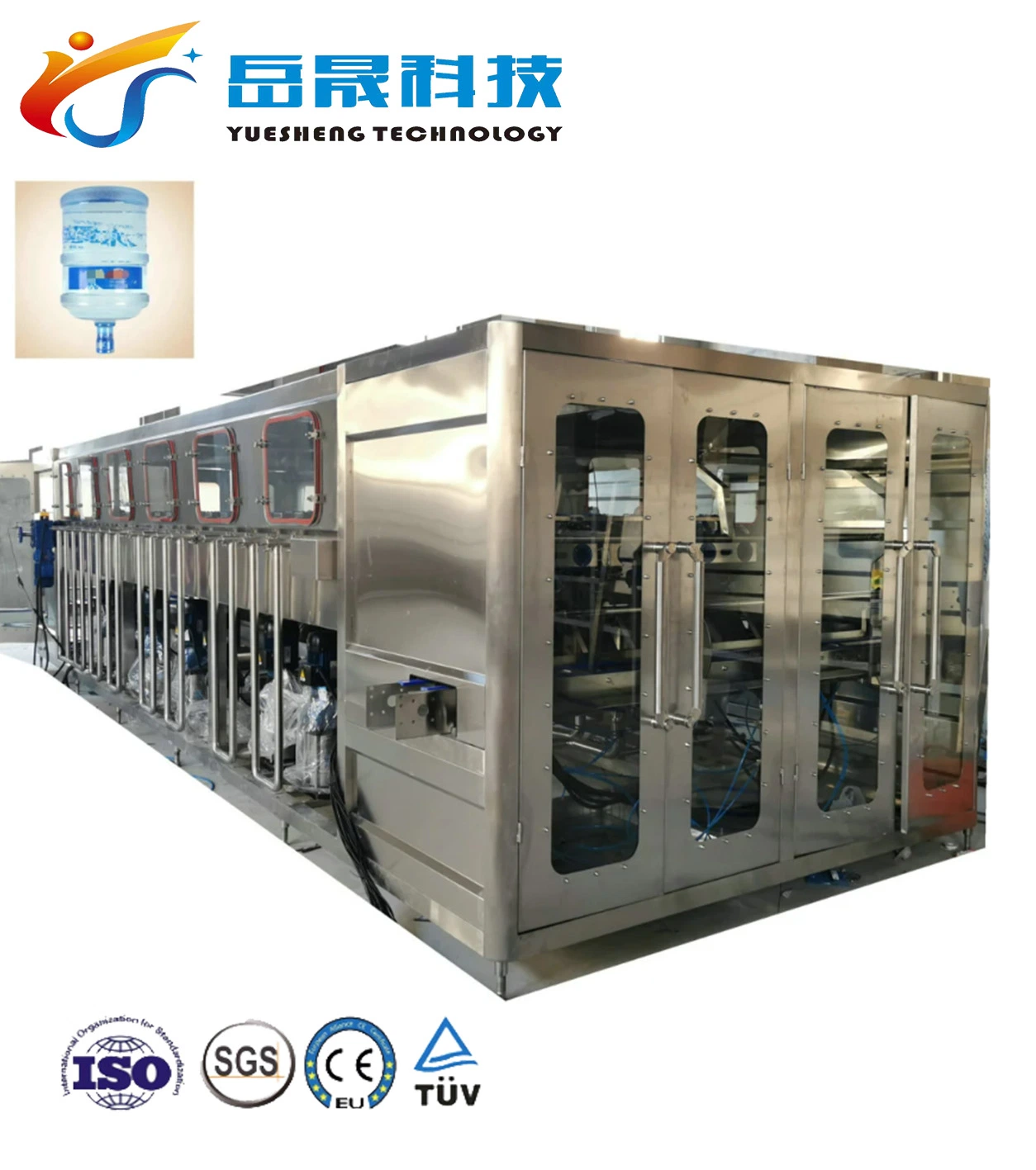 A linha de produção Barreled automática máquina de enchimento de bebidas 3-5 Galão Garrafa de Enchimento de água potável pura máquina de engarrafamento de embalagem