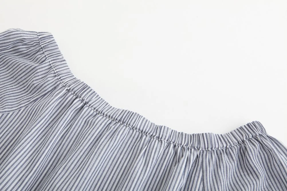 Stripe off Shoulder Casual Sexy Dress