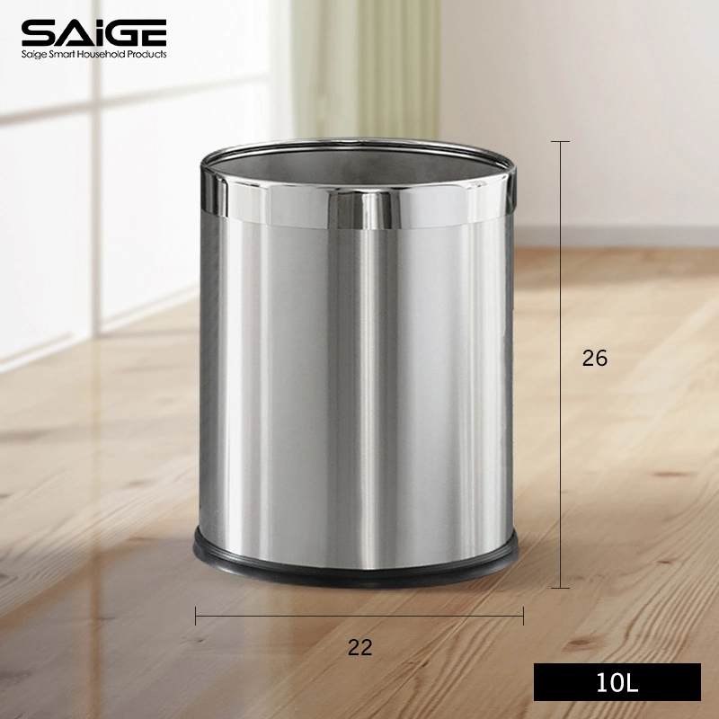 Saige 10L Hotel Indoor Plastic Trash Bin