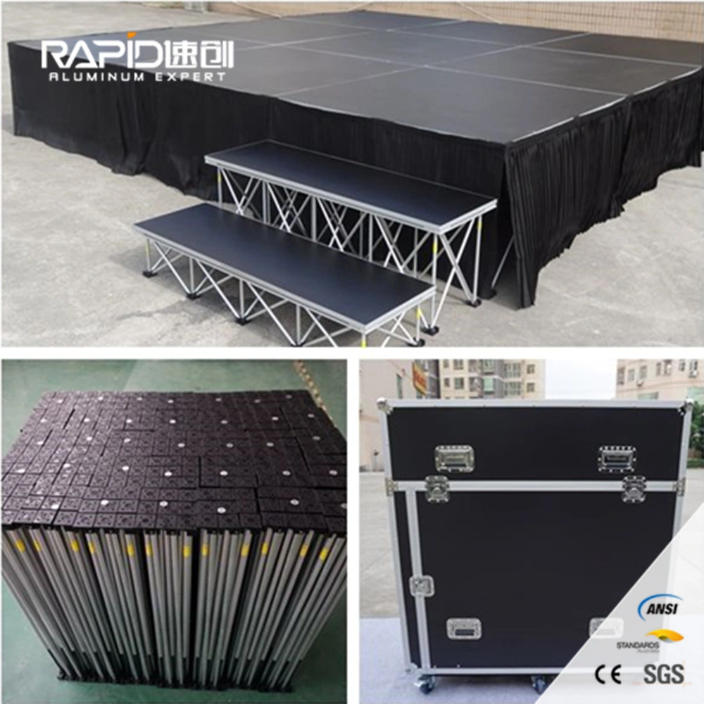 Aluminum Event Concert Decoration Moving Mobile Portable Wedding Stage Truss