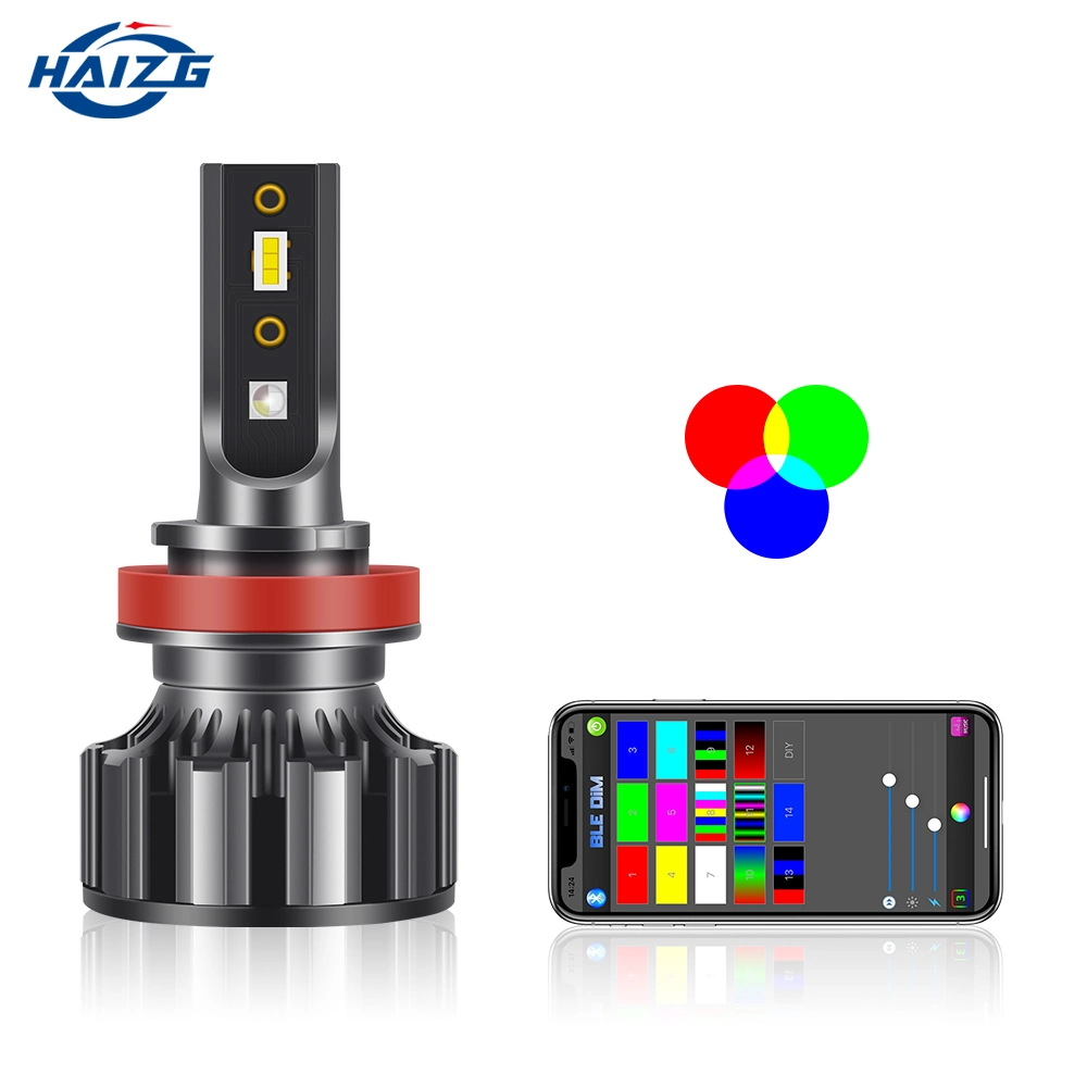 Haizg New Style High Lumen RGB Auto LED Scheinwerfer APP Steuerung Der Automatischen Beleuchtungsanlagen