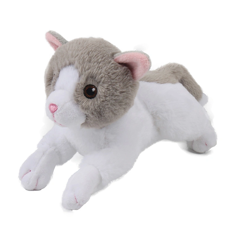 30cm Lifelike Soft Furry Plush Kitten Toy Cuddly Realistic Stuffed Cat for Sale