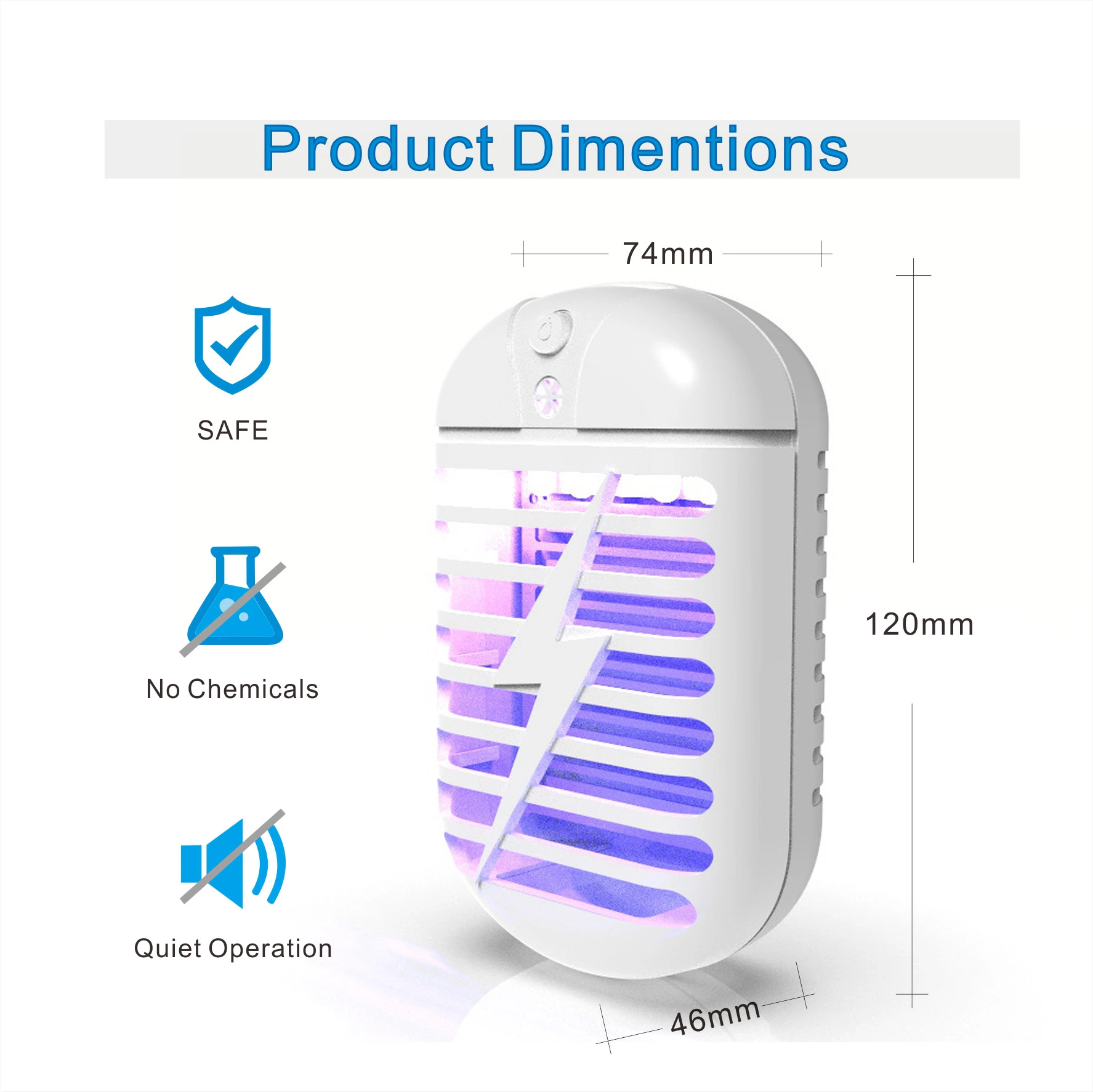 Indoor Plug-in UV Light Insect Fly Trap Mosquito Killer Lamp Electric Bug Zapper (3)