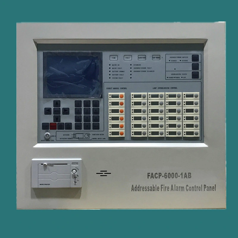 Painel de Controle de Alarme de Incêndio Digital Endereçável para Centro de Negócios.