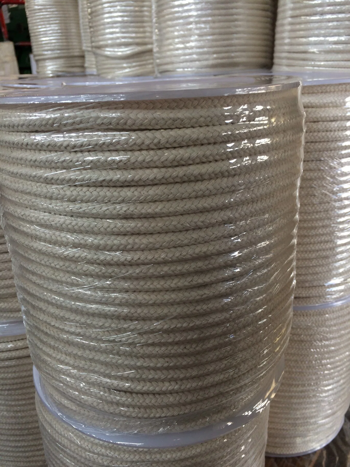 Korb Recycling Bulk Macrame Cord 3/16" Geflochtene Flache Baumwollseil