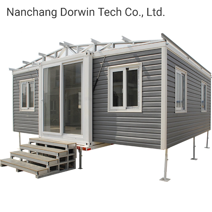 Steel Structure WPC Panel Bungalow Prefab House with Bedroom and Bathroom