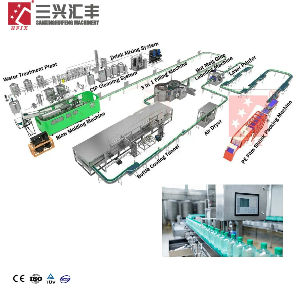 6000bph Sparkling Soda Flavored Water / Carbonated Soft Drink / Energy Drink /Beverage Liquid Filling Packing Production and Making Machine