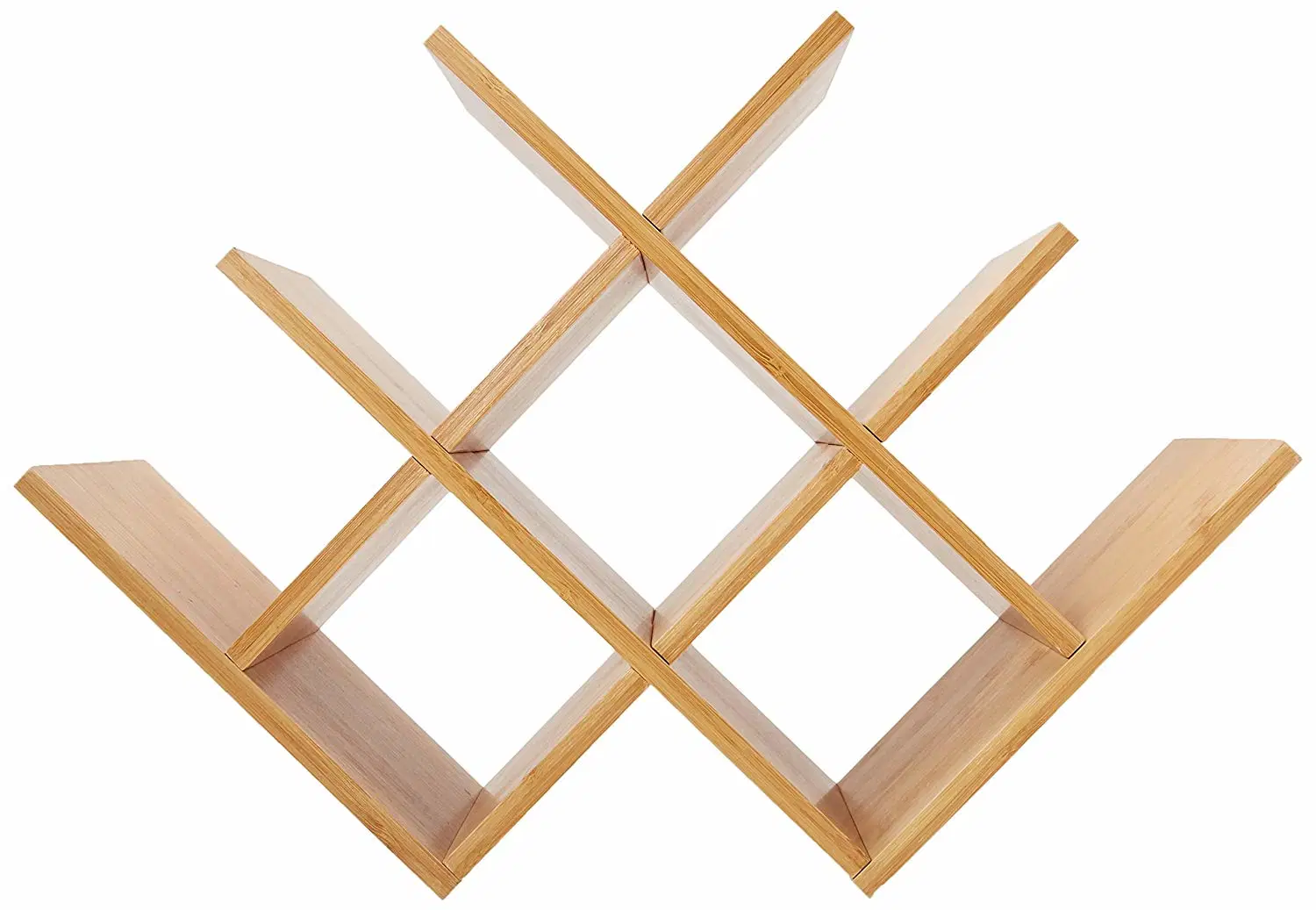 Bamboo Wine Rack for Living Room Countertop 8 Bottle Wine Storage Holder Bamboo Wine Display Stand