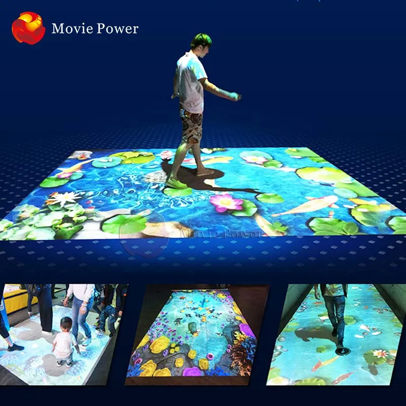 Interesting Educational Video Games Kids Interactive Playing Floor Projection Machine