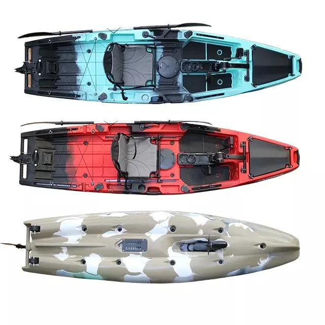 Nuevo kayak de pesca con pedal y propulsor de 11 pies de alta calidad y estable con diseño de moda en venta