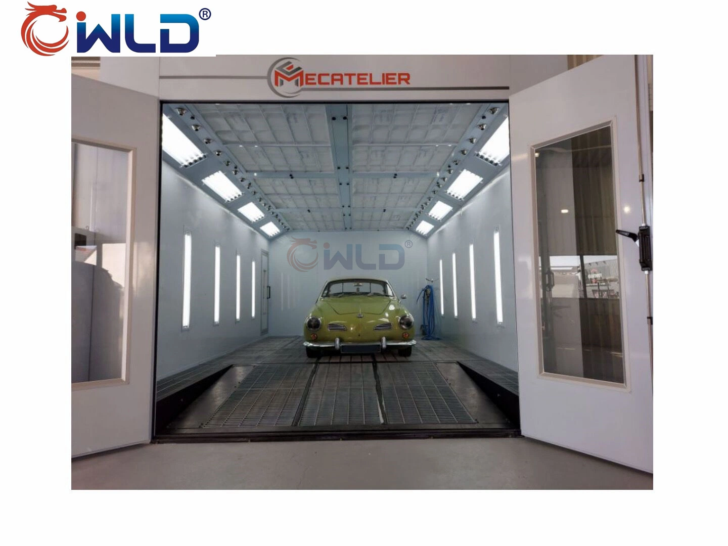 Wld9000 Auto Paint Booth Spray Booth Painting Booth Painting Chamber/Room/Cabin with Flexible/Movable/Pneumatic Ramp Garage Equipment