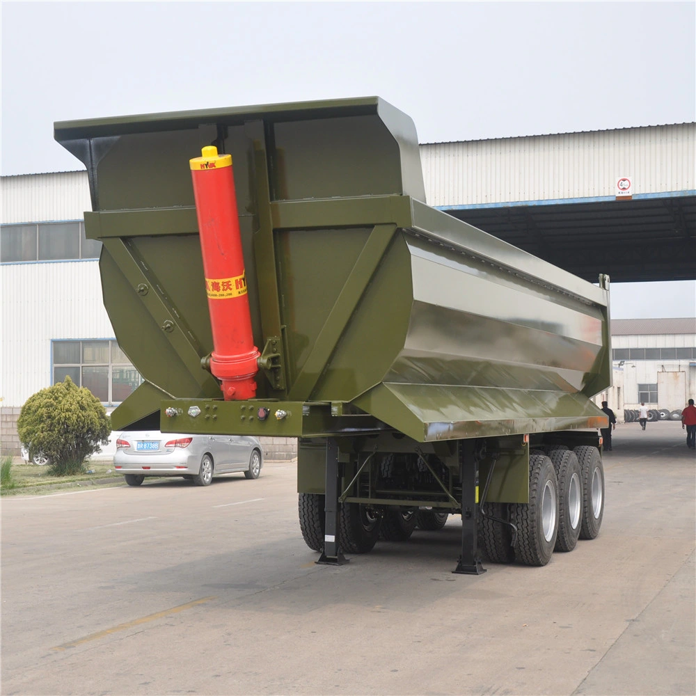 Dump Truck Trailer 80 Ton 35 Cubic Meters Dumper Semi Tipper Trailer for Sale in Mozambique