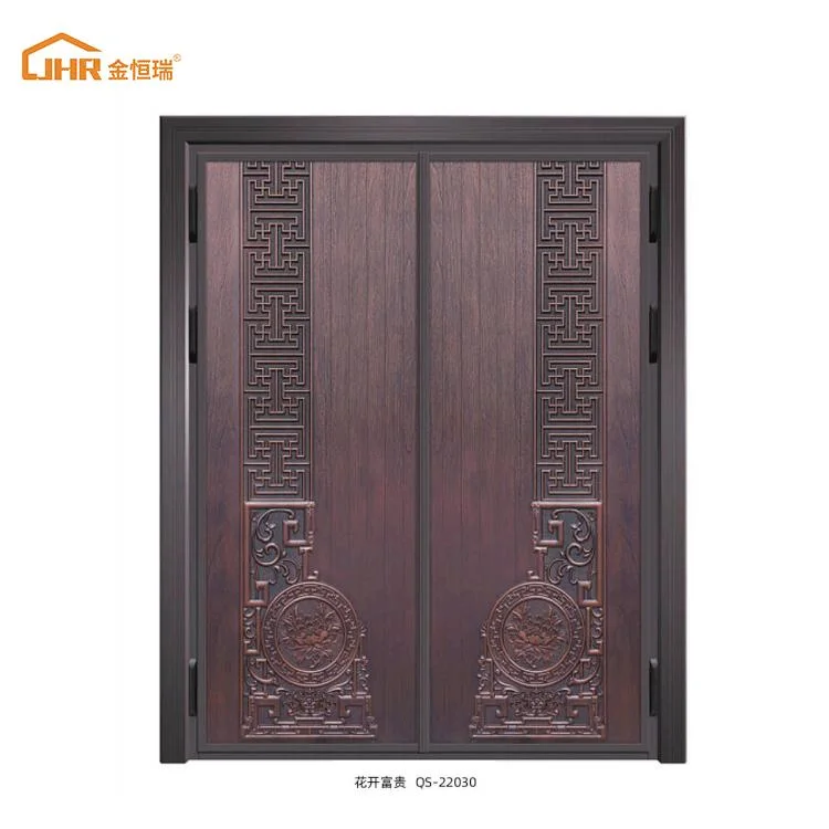 Fashion Exterior Security Front Wood Door American Style Custom Flat Interior Door