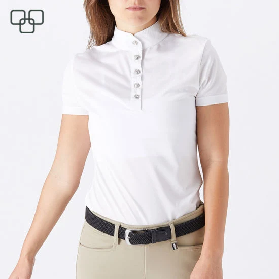 Slim Fit Tees Equitación prendas de vestir Mujeres camiseta de manga corta ropa ecuestre Longines ecuestre de otros productos de caballos