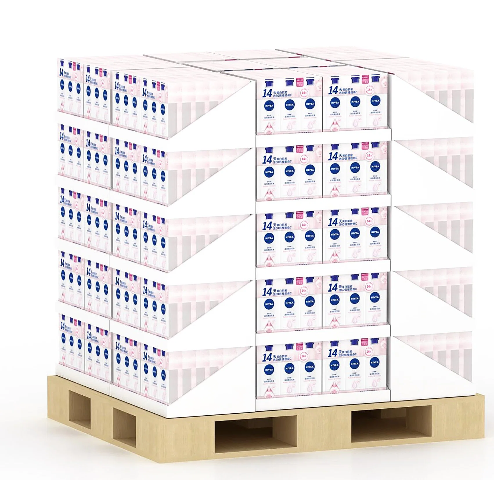 Custom Retail Pallet Skirt for Cardboard Floor Pallet Display for Supermarket Promotion