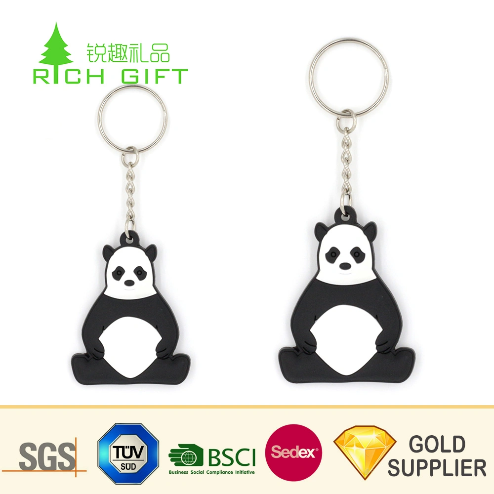 Wholesale/Supplier Fashion Design Custom 3D Rubber Novelty Cute Cartoon Dog Keychain for Kids