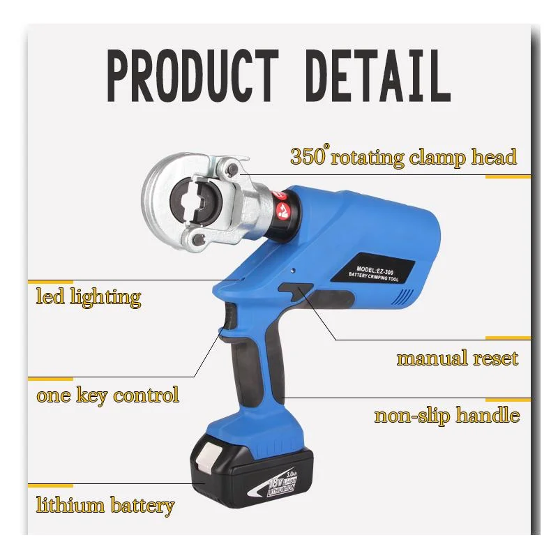 16-300 Hydraulische Batterie Crimpzange Kabel Seil Crimpwerkzeuge