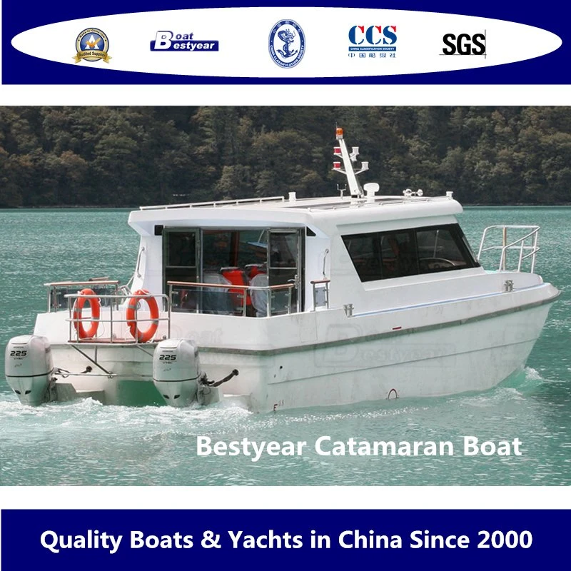 Bestyear 10.8m Fiberglass Catamaran Passenger Boat for 25 Passengers