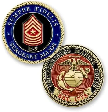 Lecteur Challange US China Wholesale plaqué or Marine militaire 3D Logo Metal Crafts USA Hot Selling conception personnalisée police d'émail Médaille souvenir de l'emblème