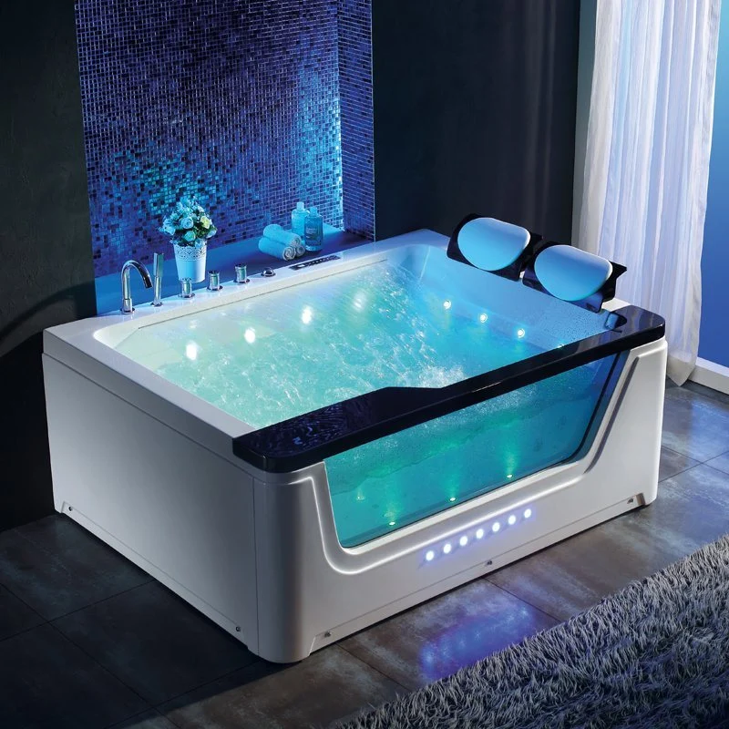 Customized High Grade Double People Massage Bath Tub Acrylic SPA Whirlpool Massage Bathtubs for Hotel