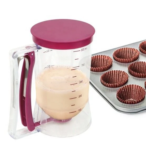 Panquecas bolo cookie muffins waffles massa dispensador creme Speratator medição Ferramentas de cozedura de copo