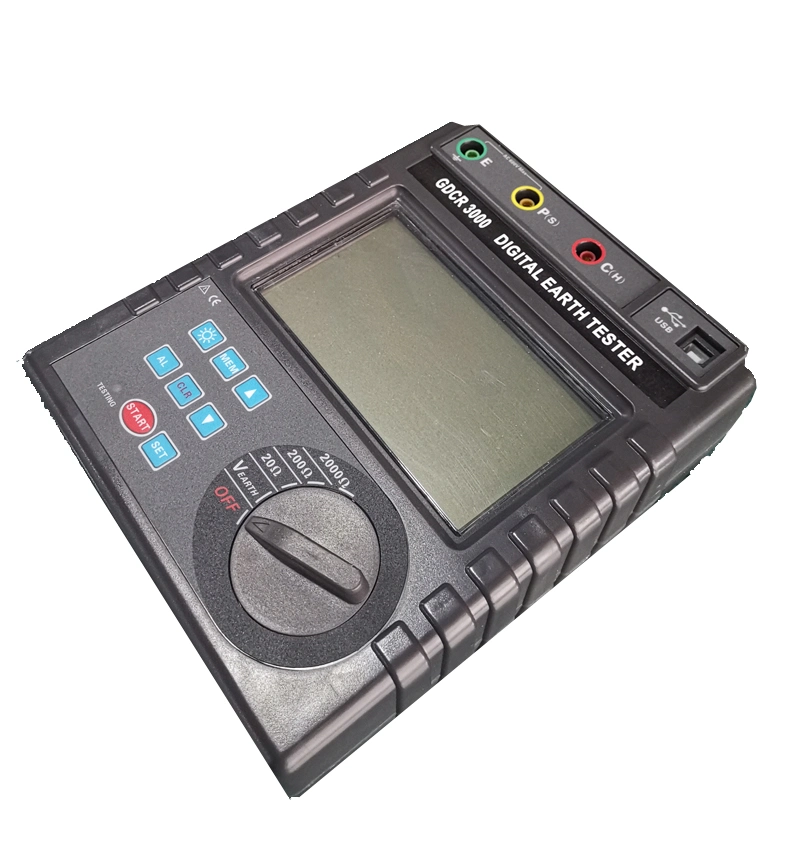 GDCR3000B Digital Earth Resistance Tester Soil Resistivity Test Equipment