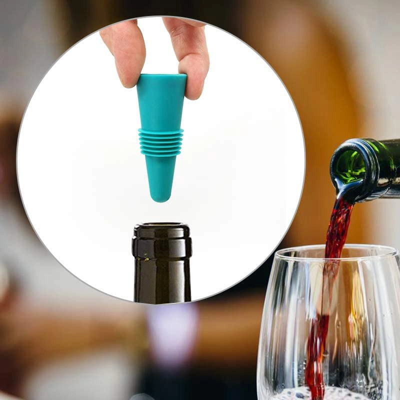 Supplier Assorted Colors Reusable Bottle Stoppers Wine and Beverage Stoppers for Keep The Wine Fresh with Premium Silicone