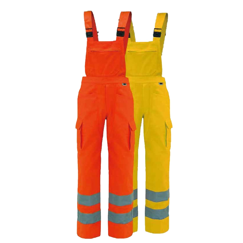 Customized En20471 Workwear Reflective Waterproof Reflective High Visibility Bib Pants