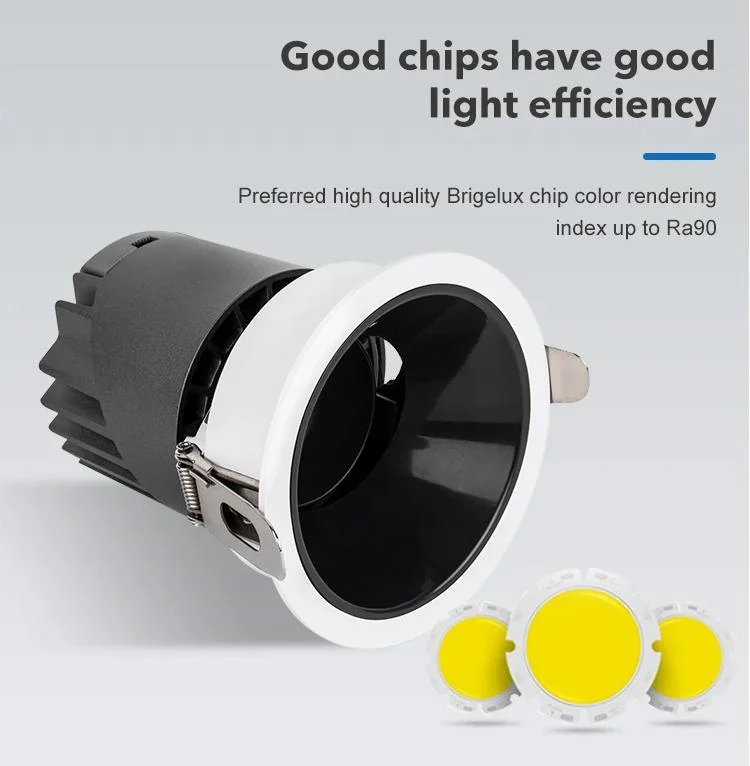 Hot Sale Customized Professional Commercial Narrow Edge Framless Frimless Indoor Lighting LED Spotlight CREE/Citizen/Bridgelux COB with 3 Year Warrranty OEM