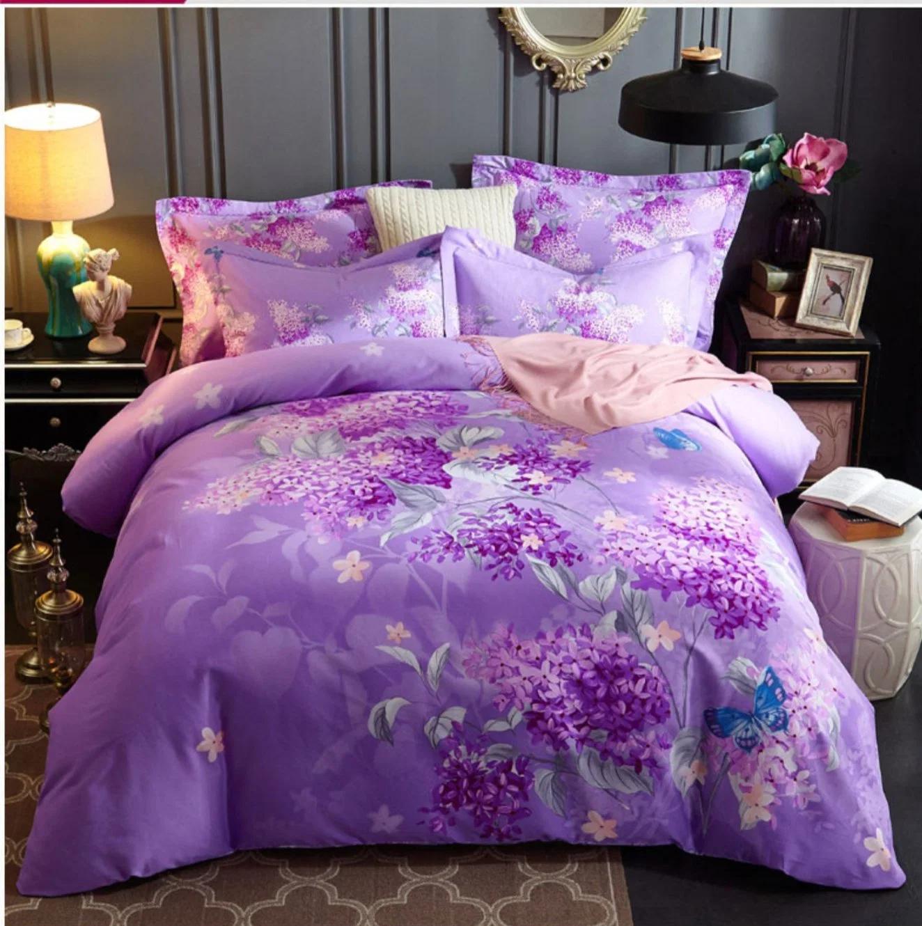 Polyester Printed Pillowcases, Bed Sheets, Pillowcases, Ground 4PC