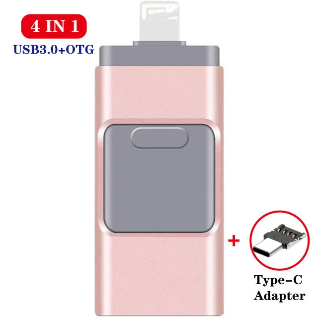 USB Flash Drive for 6 6s 6plus 7 7s 7p 8 8plus Xs 11 12 13 14 iPad Lightning USB Memory Stick 128GB Pendrive for Ios External Storage