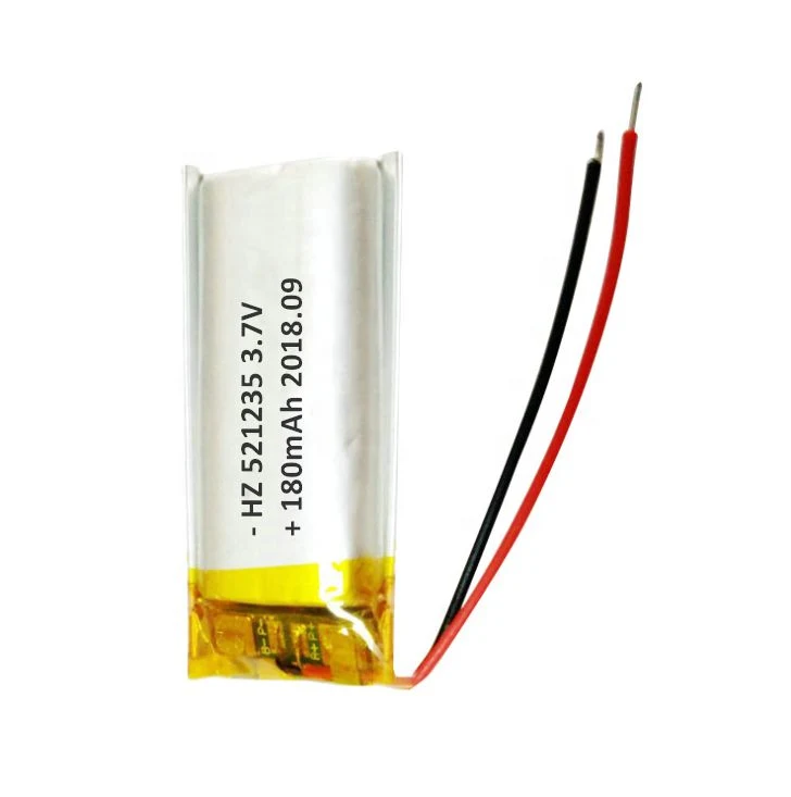 Populares Bateria Lipo 521235 3.7V 180mAh bateria de polímero de lítio para Vigilância inteligente