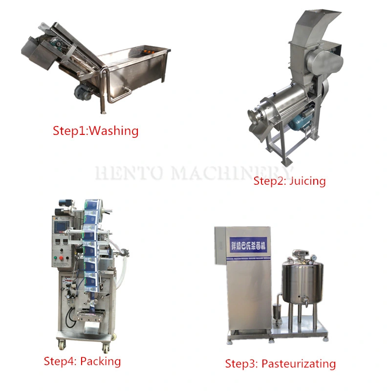 Hento Factory High quality/High cost performance  Fruit Juice Washing/Juicing/Pasteurization/Packing Production Line