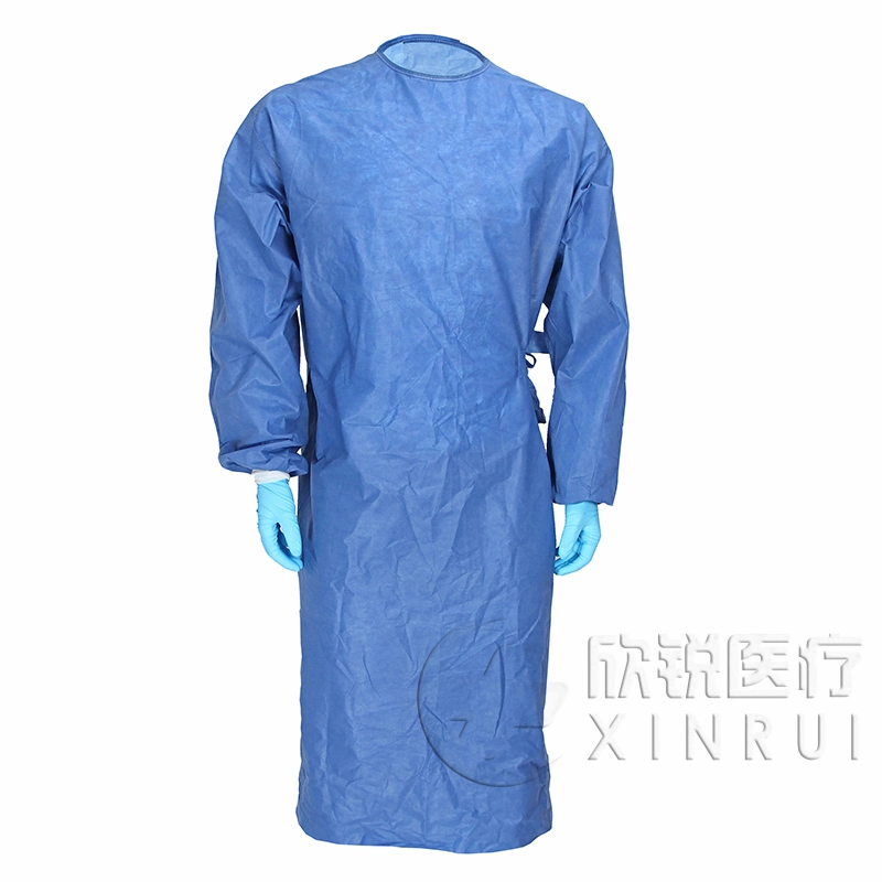 Roupa de isolamento estéril descartável para teatro SMS antiestática do hospital - Padrão cirúrgico.