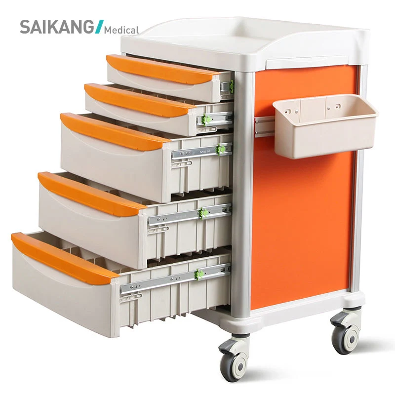 Sk-Mt650 ABS Hospital Nursing Instrument Medication Trolley for Sale