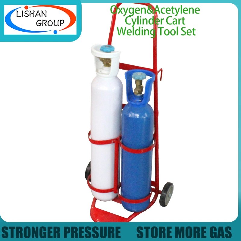 Industrial-Strength Acetylene Oxygen Cylinder Dolly with Pneumatic Wheels