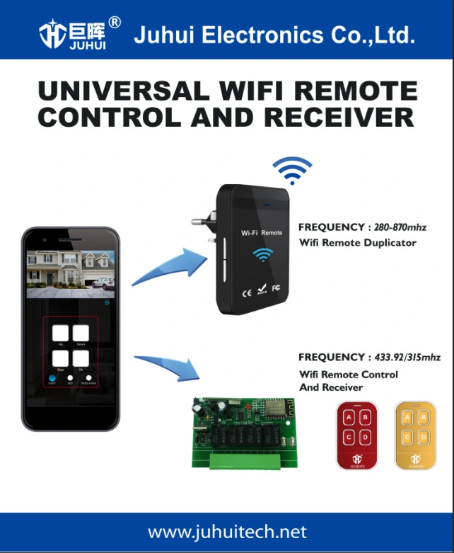 WiFi and Bluetooth Smart Receiver 2 Channel Rolling Code