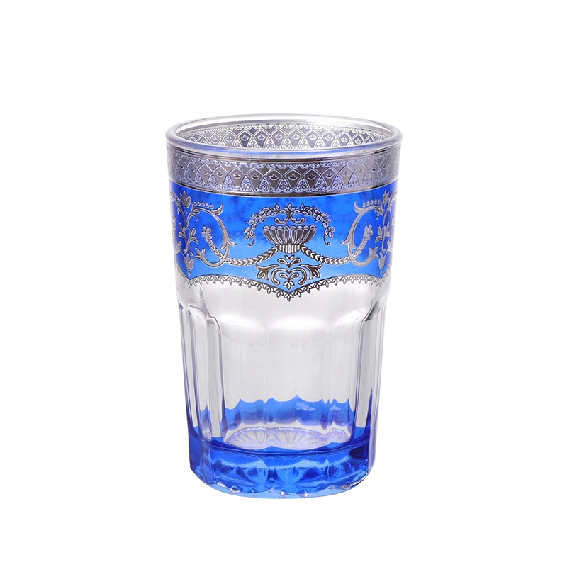 7oz Arabic Morocco Style Nice Printed Cups Red Tea Glass Tumbler